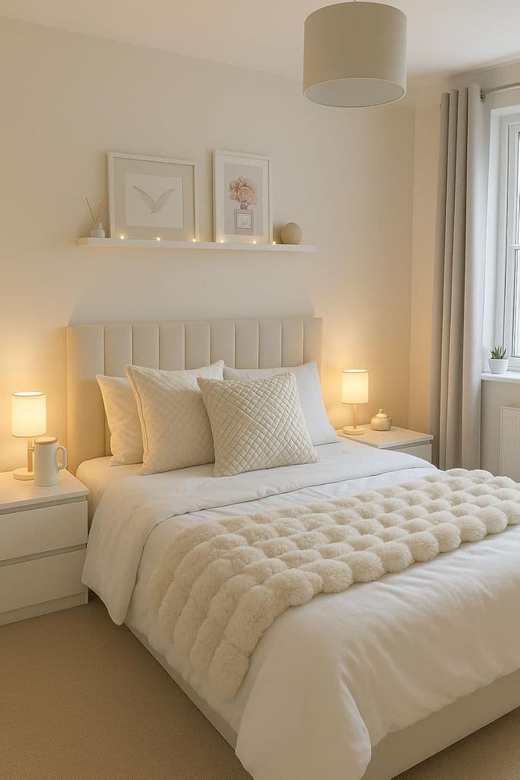 Décor de lit moderne chic